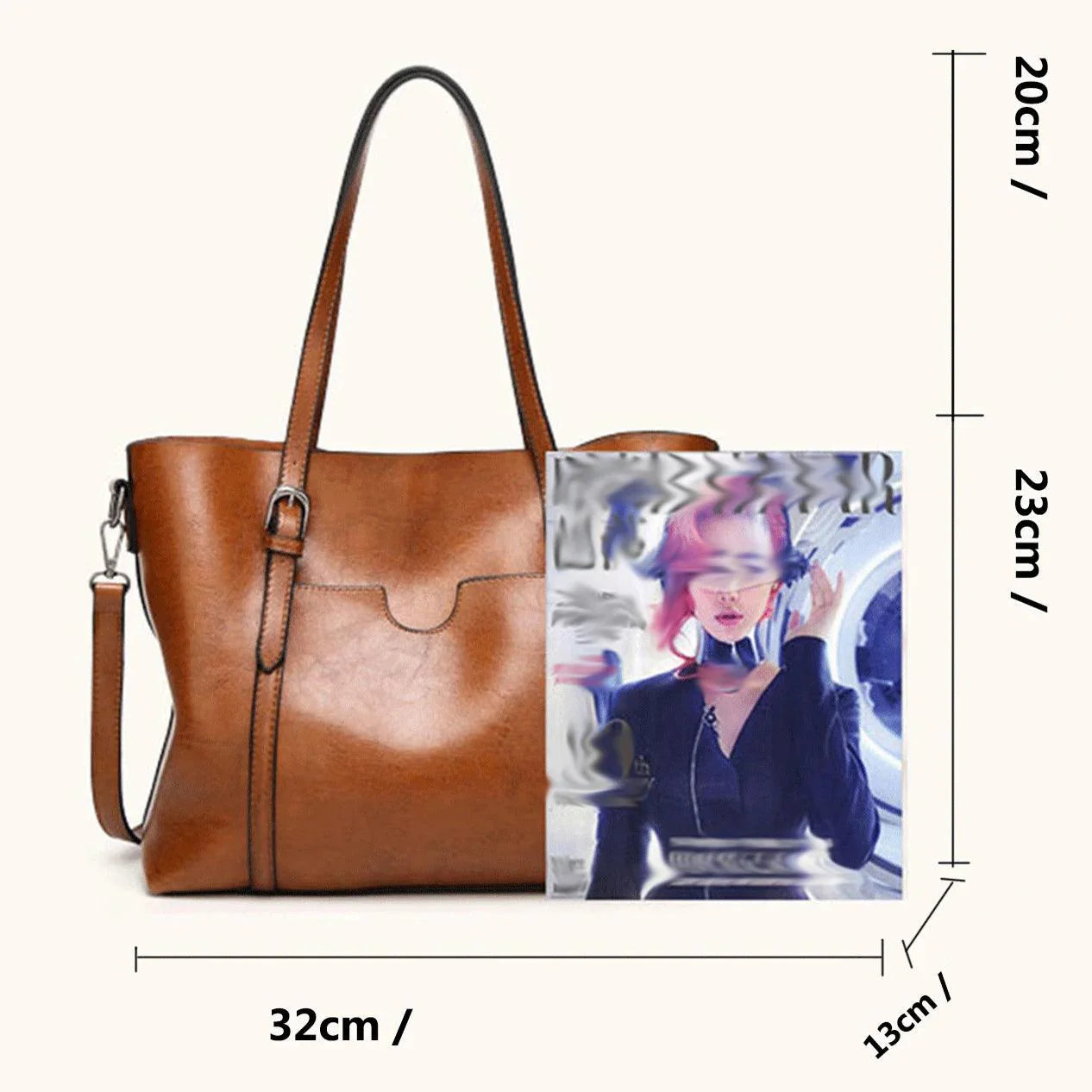 Tasche aus Echtleder - Glamour