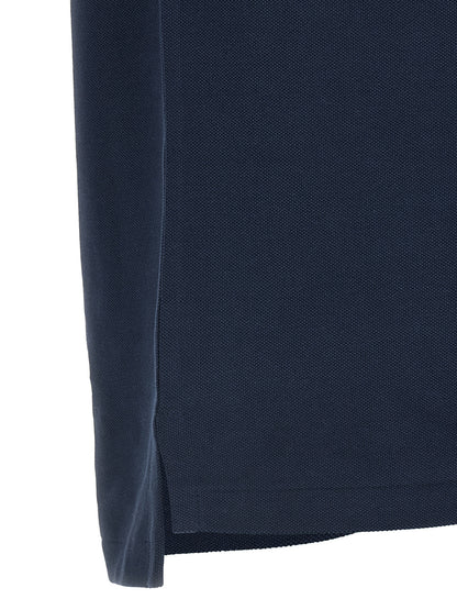 Blue Cotton Polo Shirt