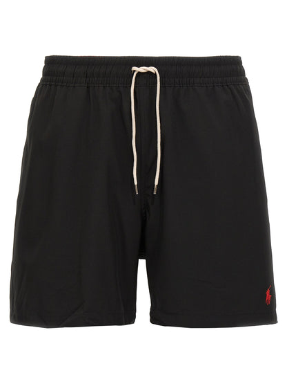Black Polyester Shorts