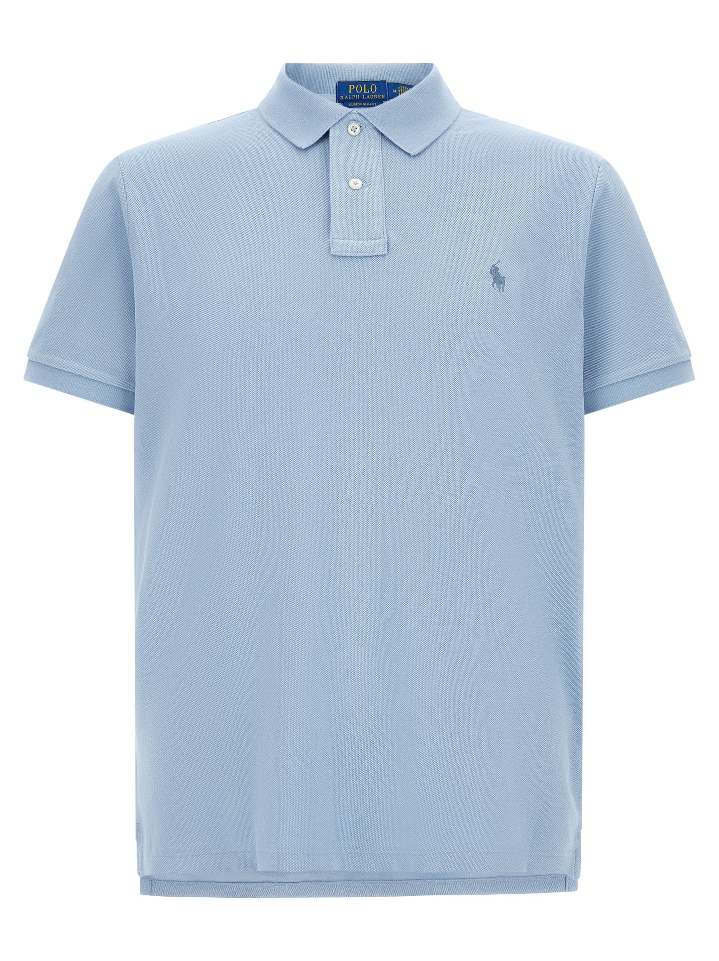 Blue Cotton Polo Shirt