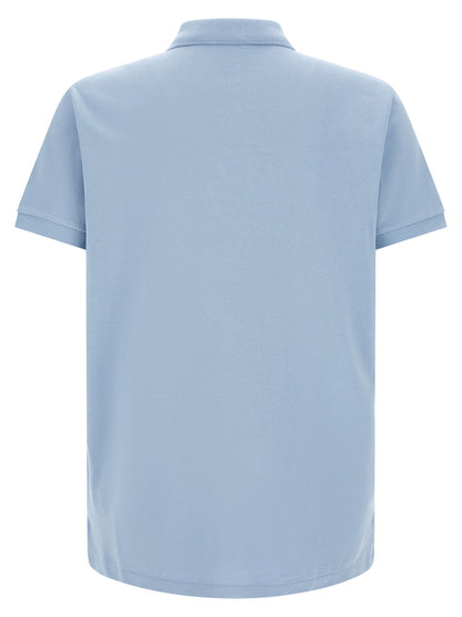 Blue Cotton Polo Shirt
