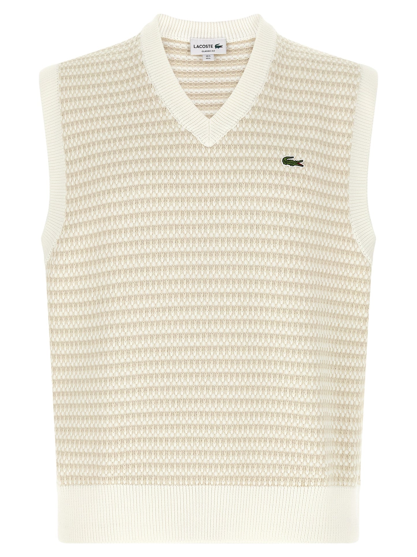 Beige Cotton Sleeveles Sweater