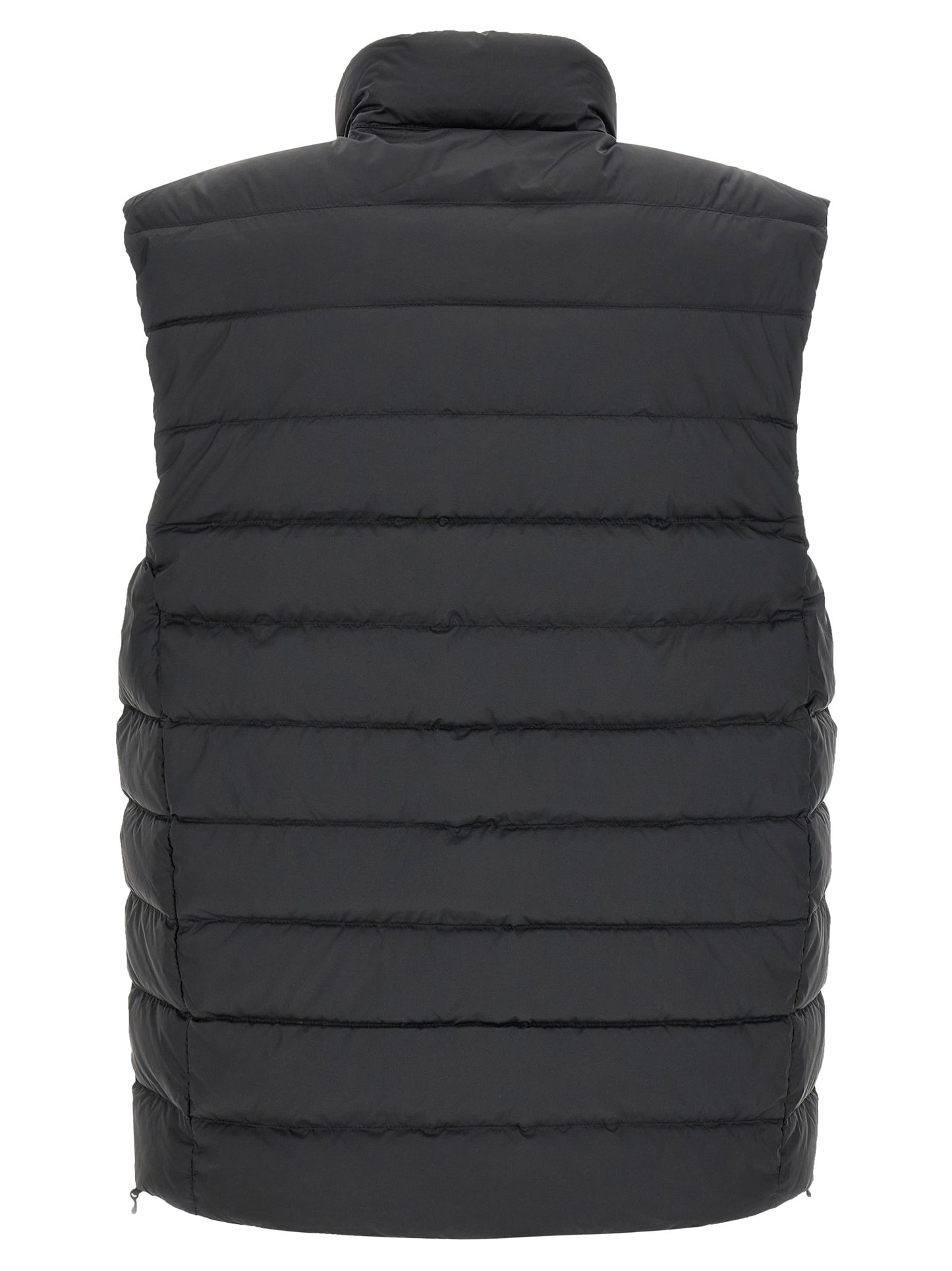 Black Polyester Sleeveless Jacket
