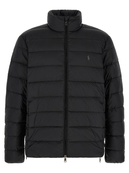Black Polyester Full-Length Jacket