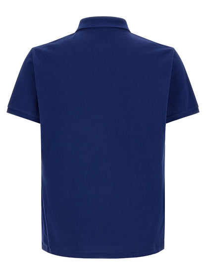 Blue Cotton Polo Shirt