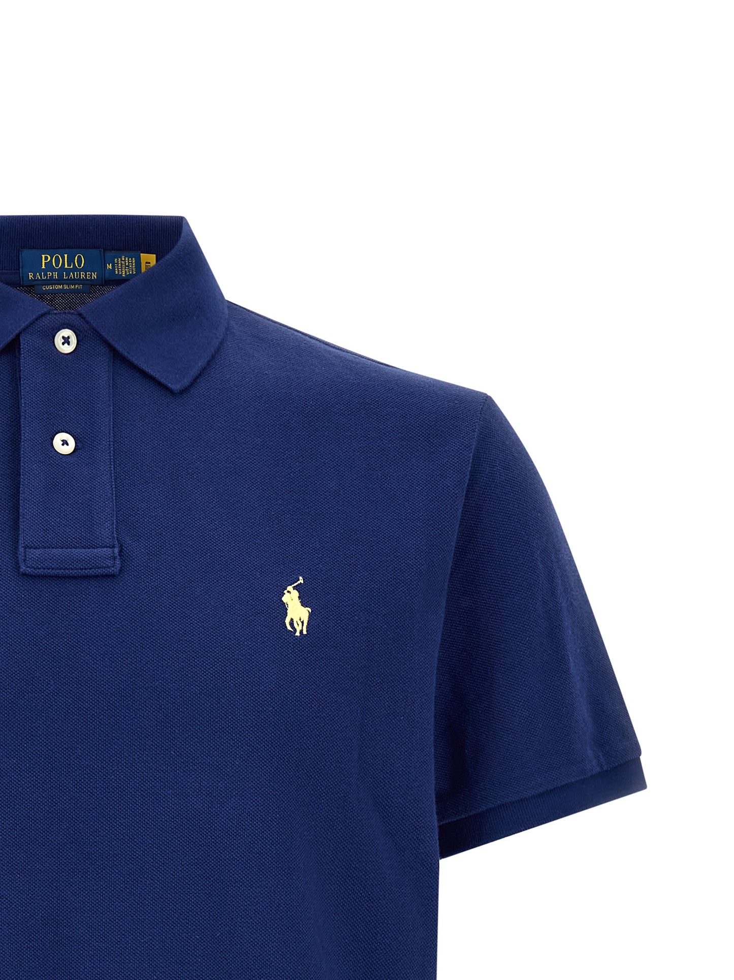 Blue Cotton Polo Shirt