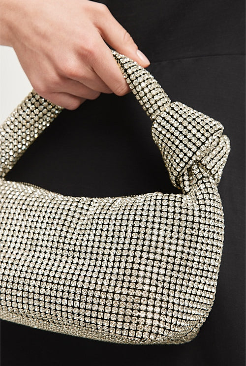 Baguette-Tasche Glanz Fabiana