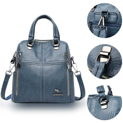 Rucksack-Tasche aus Leder Vivette