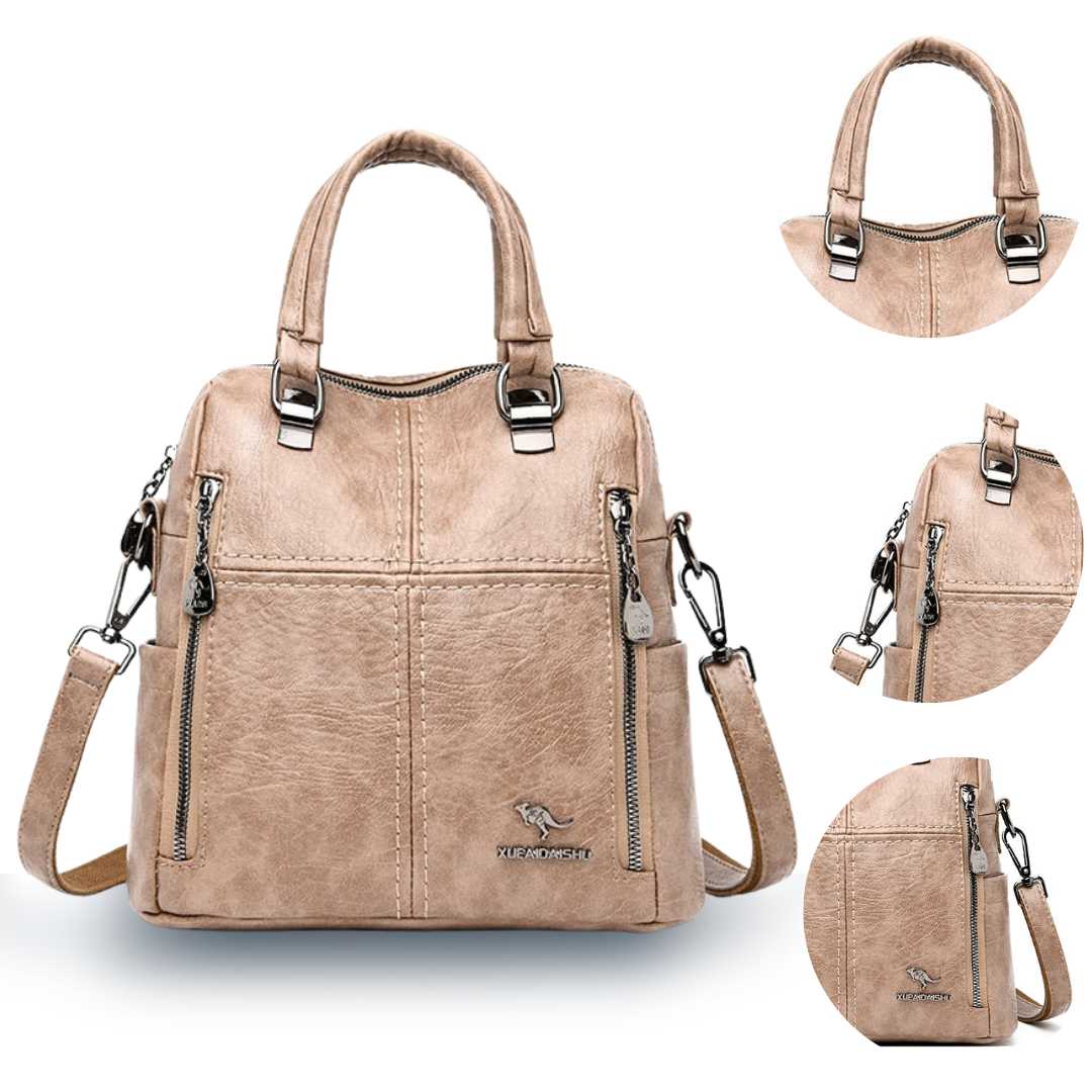 Rucksack-Tasche aus Leder Vivette