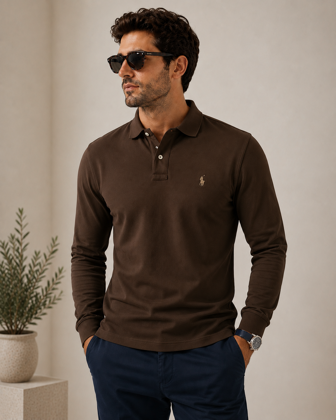 Kit Custom Slim Fit Mesh Polo Shirt