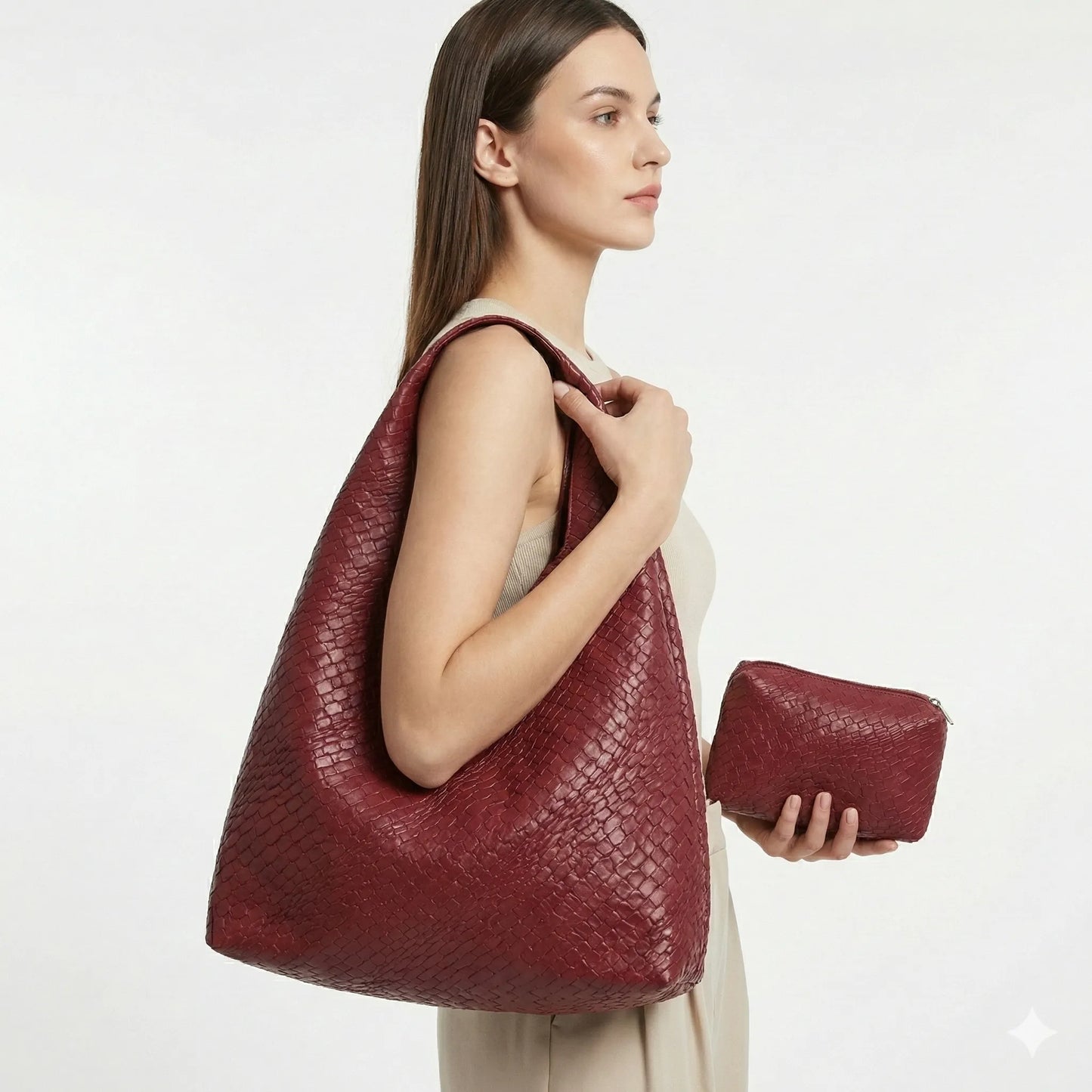 Tasche  und Geldbörse aus Echtleder - Noelle
