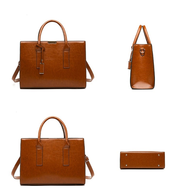 Set aus Echtleder Tasche + 2 Geldbörse - Zayna