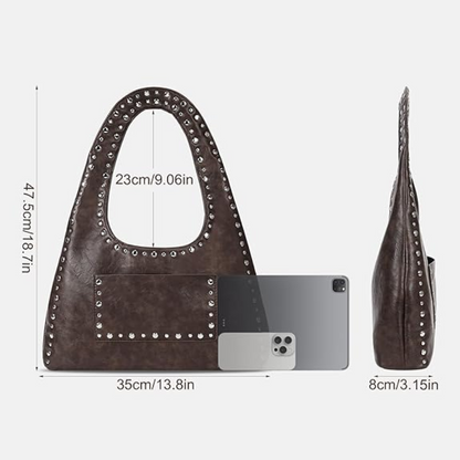 Schultertasche Vintage Boho mit Nieten