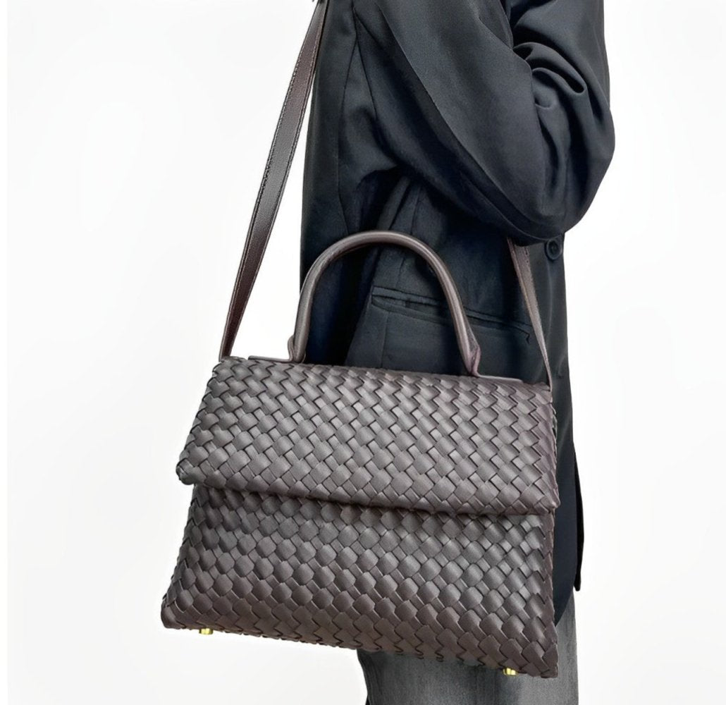 Geflochtene Tasche aus Echtleder Débora