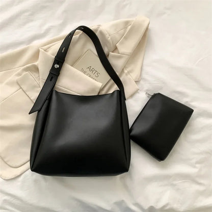 Tasche aus Echtleder + Necessaire - Glass