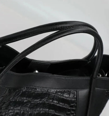 Mittlere Tasche aus Echtleder Chloe Croco