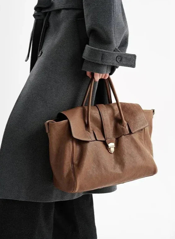 Tote-Tasche aus Echtleder Gabrielle
