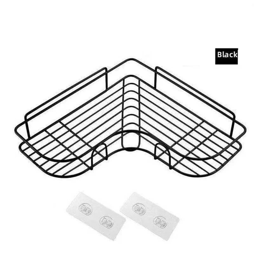 Prateleira de parede do banheiro com ventosa, suporte do champô, nenhuma perfuração, armazenamento da cozinha, acessórios do chuveiro, 1 Pc, 2Pcs