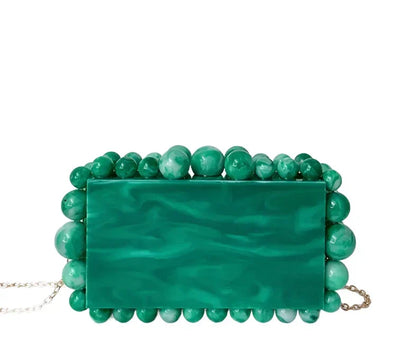 Clutch-Tasche aus Acryl in Marmoroptik
