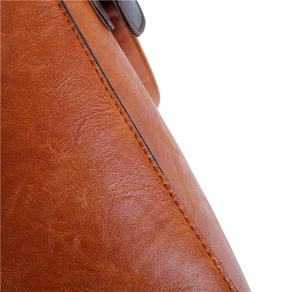 Premium-Set aus Echtleder - Tasche + Geldbörse + Clutch + Necessaire gratis