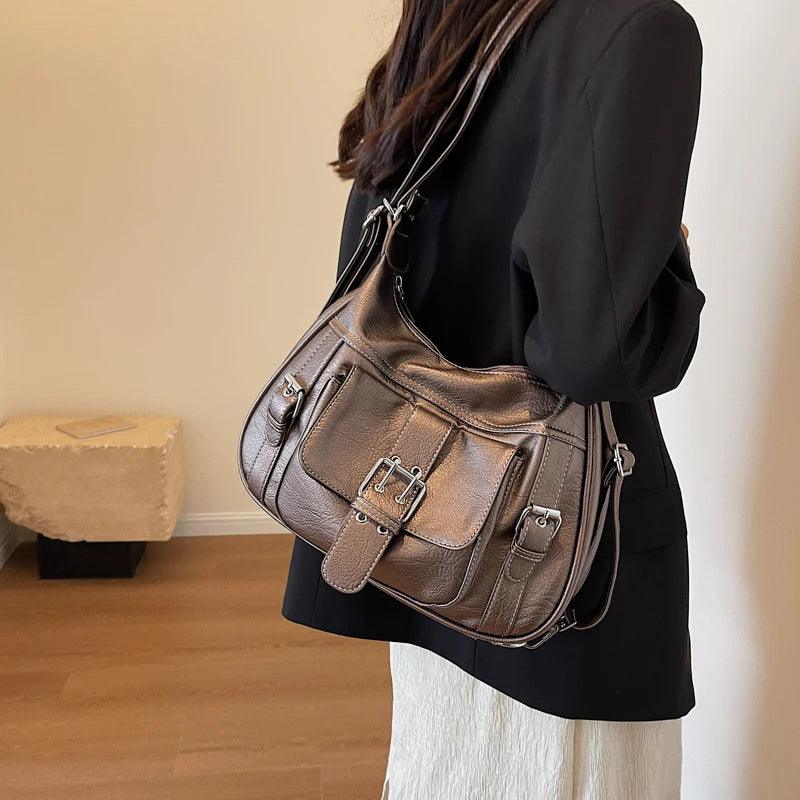 Tasche 2 in 1 aus Echtleder - Sofia