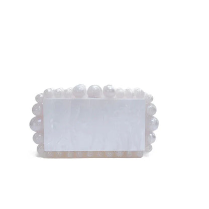 Clutch-Tasche aus Acryl in Marmoroptik