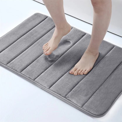 Olanly antiderrapante tapete de banho de espuma de memória absorvente de água tapete de banho grosso banheiro ultra macio tapetes de banheiro gadgets