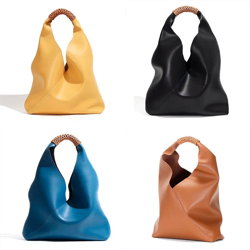 Große Shopper-Tasche aus Echtleder Rebeca