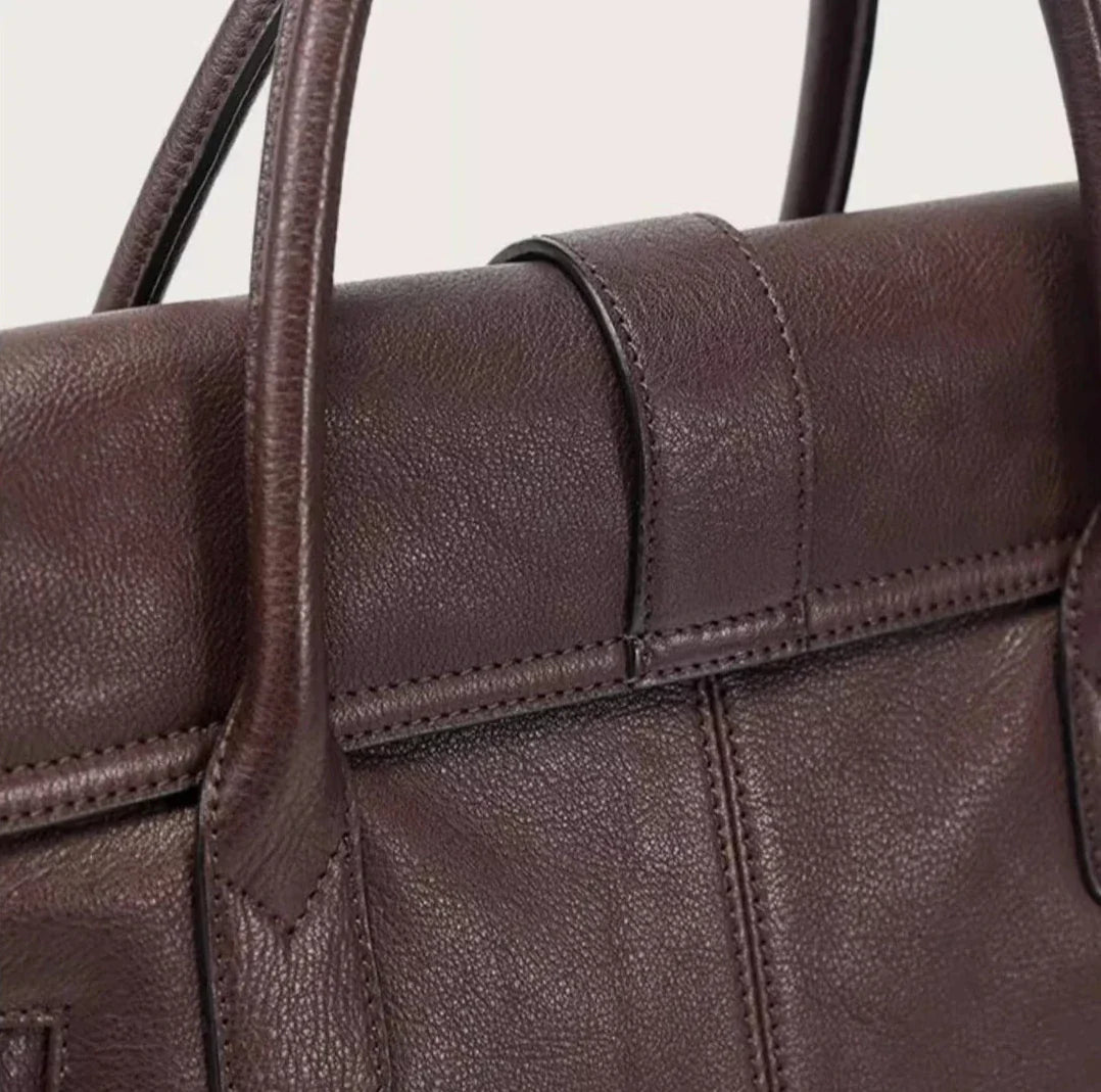 Tote-Tasche aus Echtleder Gabrielle