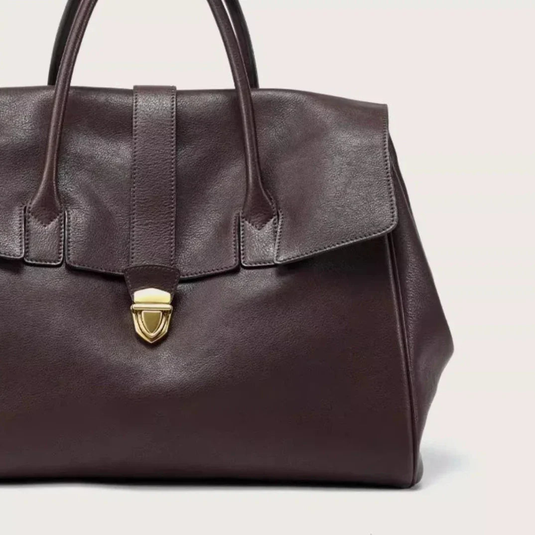 Tote-Tasche aus Echtleder Gabrielle