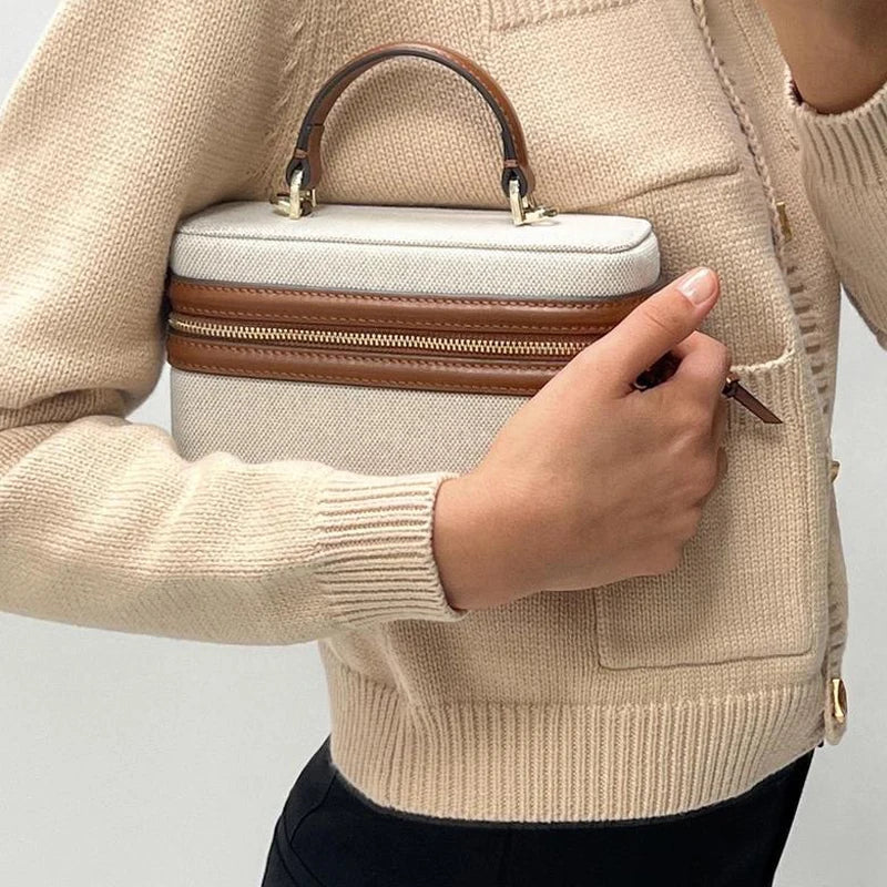 Umhängetasche Box Canva Fernanda