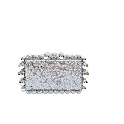 Clutch-Tasche aus Acryl in Marmoroptik