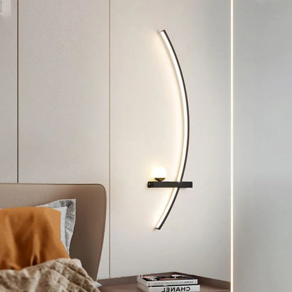 Arandela de parede minimalista estilo arco
