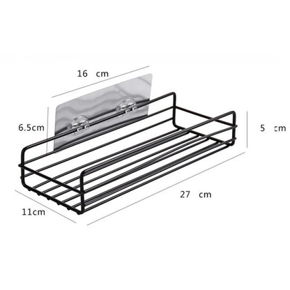 Prateleira de parede do banheiro com ventosa, suporte do champô, nenhuma perfuração, armazenamento da cozinha, acessórios do chuveiro, 1 Pc, 2Pcs