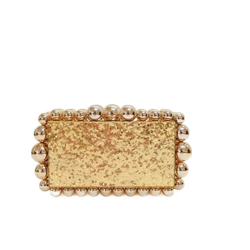 Clutch-Tasche aus Acryl in Marmoroptik