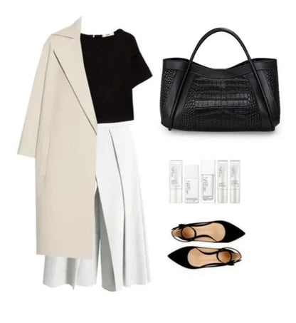 Mittlere Tasche aus Echtleder Chloe Croco