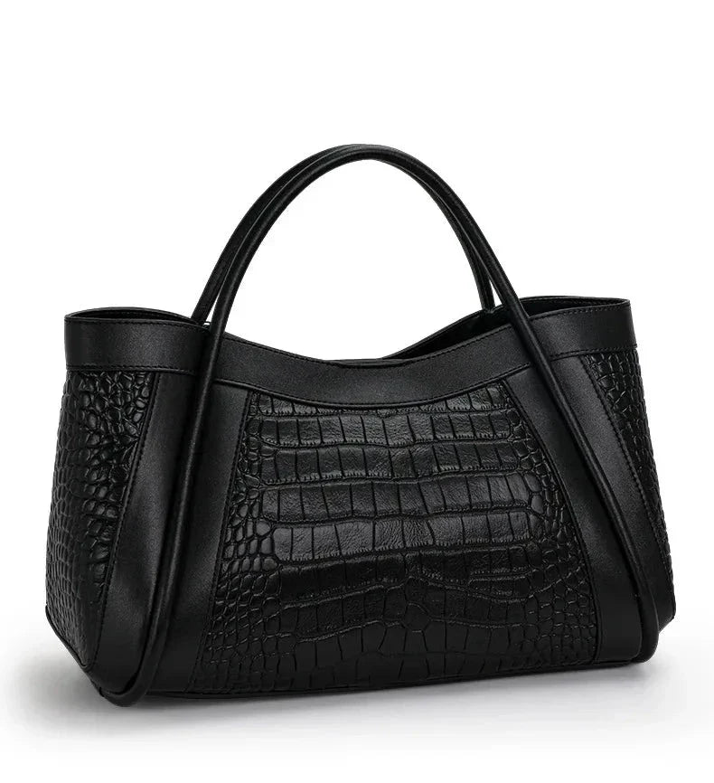 Mittlere Tasche aus Echtleder Chloe Croco