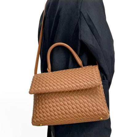Geflochtene Tasche aus Echtleder Débora