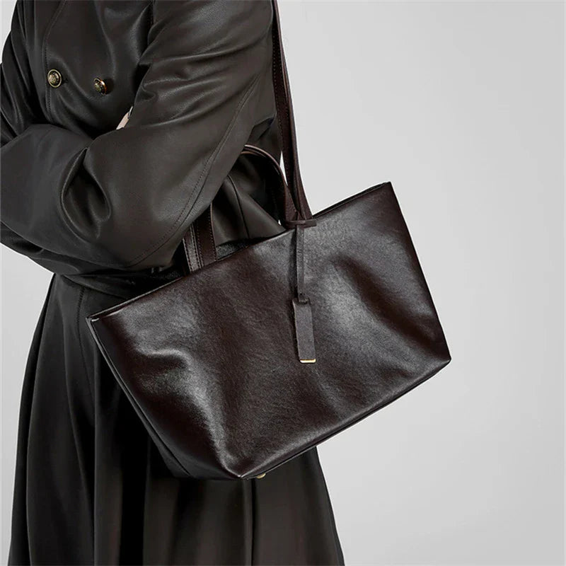Tote-Tasche aus Echtleder Joana