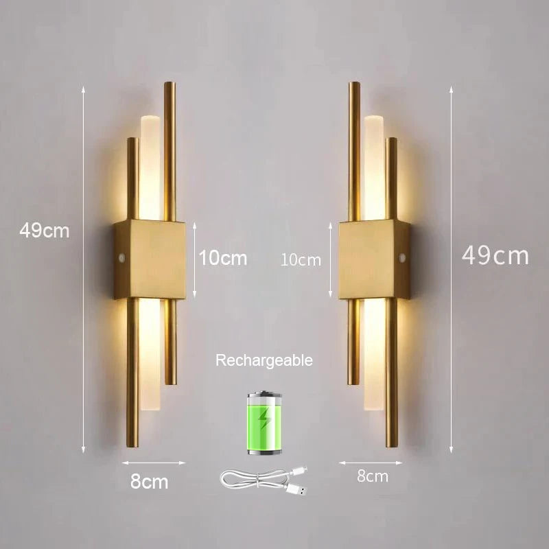 Arandela de parede LED Recarregável Moderna