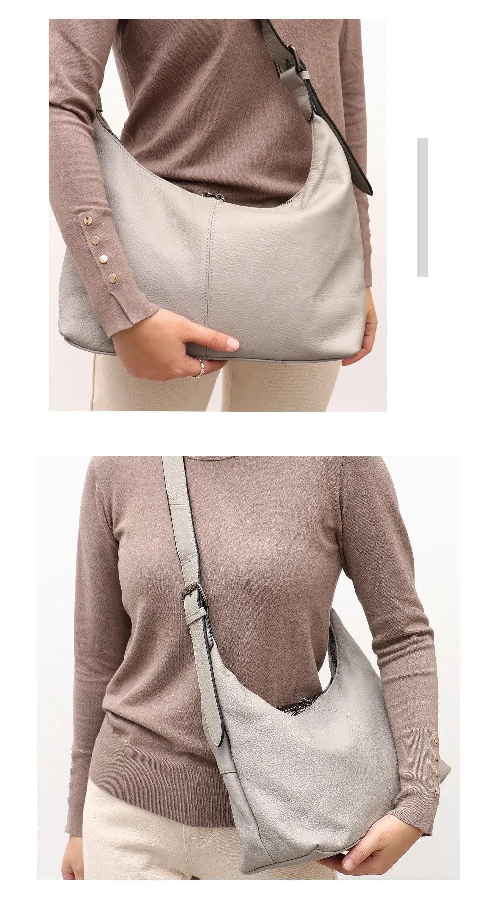 Messenger-Tasche aus Echtleder - Agatha